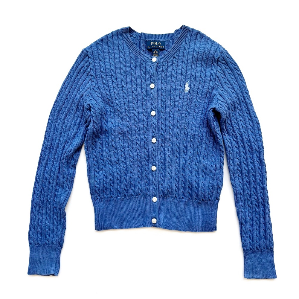 Polo Blue Cardigan Sweater - Picture 1 of 8